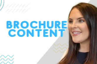 write content for your brochure, flyer or pamphlet