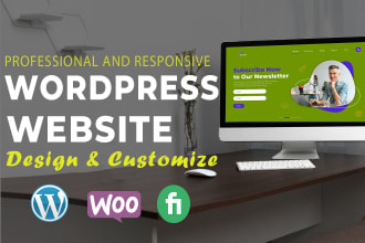 create and customize wordpress website and fix issue