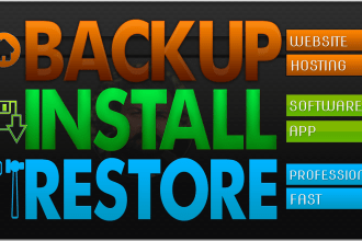 install backup restore website, hosting, domain blog forum