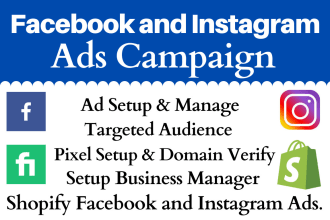 setup and manage your facebook and instagram ads campaign