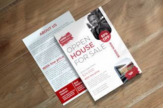 do a clean and modern real estate flyer design or brochure