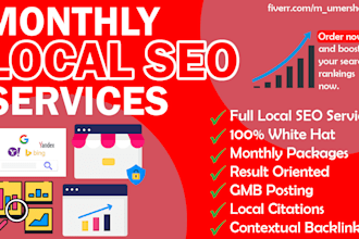 be your monthly SEO manager for your local business