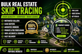 provide accurate bulk skip tracing for real estate lead generation