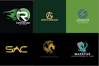 do custom financial logo for accountants, tax advisors, financial consultants