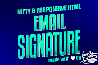 design a nifty responsive html email signature