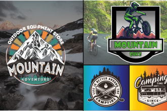 do wonderful travel, adventure and mountain logo design