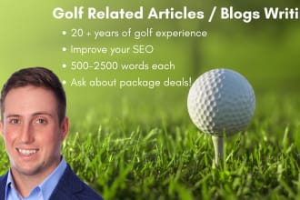 write golf blog posts with SEO keywords
