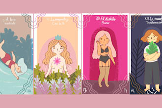 illustrate a tarot in my style