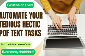provide an application to automate or automation your tedious PDF text tasks