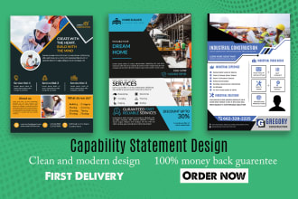 do professional capability statement and business flyer design