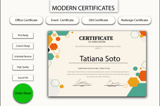 design modern certificate, award certificate