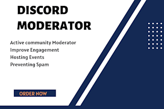 be your discord moderator, discord admin and discord manager