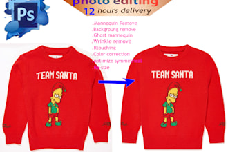 clothing retouch ,wrinkle remove , flat lay clothing picture edit service