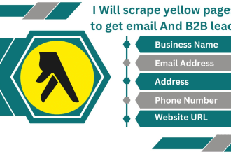 scrape yellow pages to get email and b2b leads