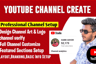 youtube channel create with professional setup