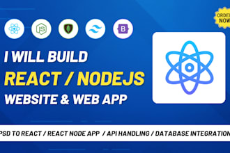 build a custom website using reactjs and nodejs