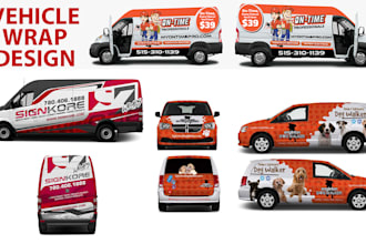 do vehicle wrap design, car wrap, van wrap