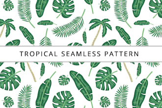 design tropical seamless patterns for fabric and packaging