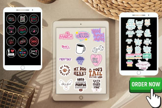 design custom digital planner stickers for journal etsy shop