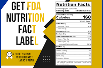 create fda nutrition facts
