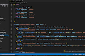 do custom shopify theme editing and tweaks