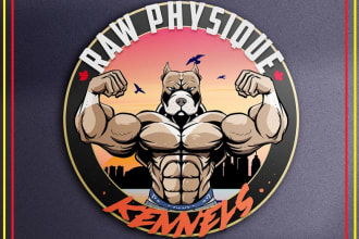 draw your dogs, bullies, frenchie pet logo illustrations