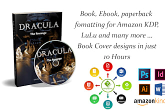 do book formatting for KDP,lulu and book cover design