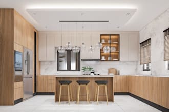 design a realistic kitchen 3d interior model and render