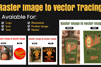 do recolor, modify, vector tracing, convert to vector your logo or images