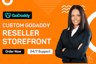 design a attractive godaddy reseller storefront website