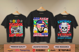 do typography, trendy, bulk t shirt design with awesome graphics for your pod