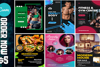design unique social media posts, event flyers, banners and book covers