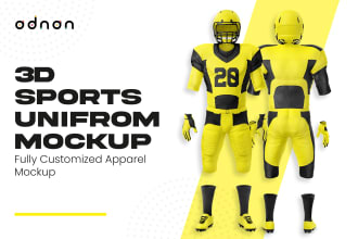 do custom sportswear uniform 3d mockup