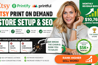 etsy print on demand store setup etsy printify printful etsy pod SEO listing