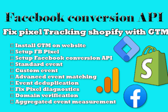 facebook conversion API setup and fix pixel tracking shopify with GTM