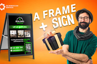 design a custom a frame sign