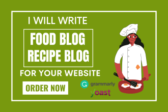 write SEO optimized food blog and recipe, cooking article