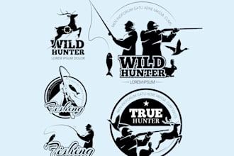 design fishing and hunting logo