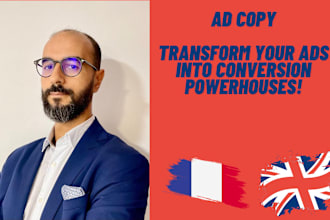 craft conversion focused ad copy in english or french