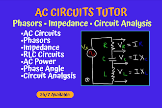 tutor ac circuits phasors impedance and circuit analysis