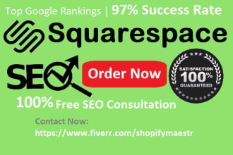 do full squarespace SEO marketing for 1st page of google