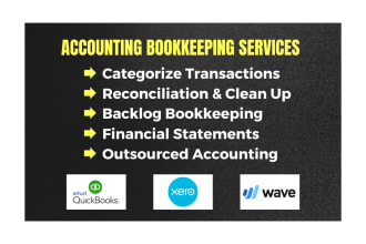 setup, catch up and do bookkeeping using quickbooks online
