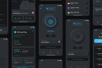 develop the fastest VPN app, with an admin panel for android, ios and web