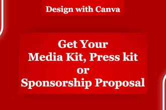 do editable canva media kit design