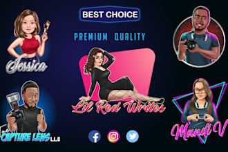 do caricature logo ai cartoon mascot character esports portrait