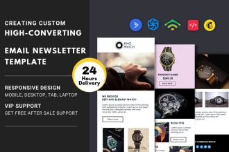 design high converting klaviyo and mailchimp email template