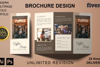 do flyer and bifold trifold brochure design within 24 hours