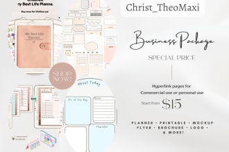 create custom flyer, brochure, template, wedding planner, and calendar etc