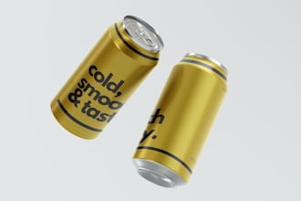 design soda can mockup