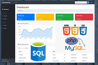 design and develop database management  system web based panel